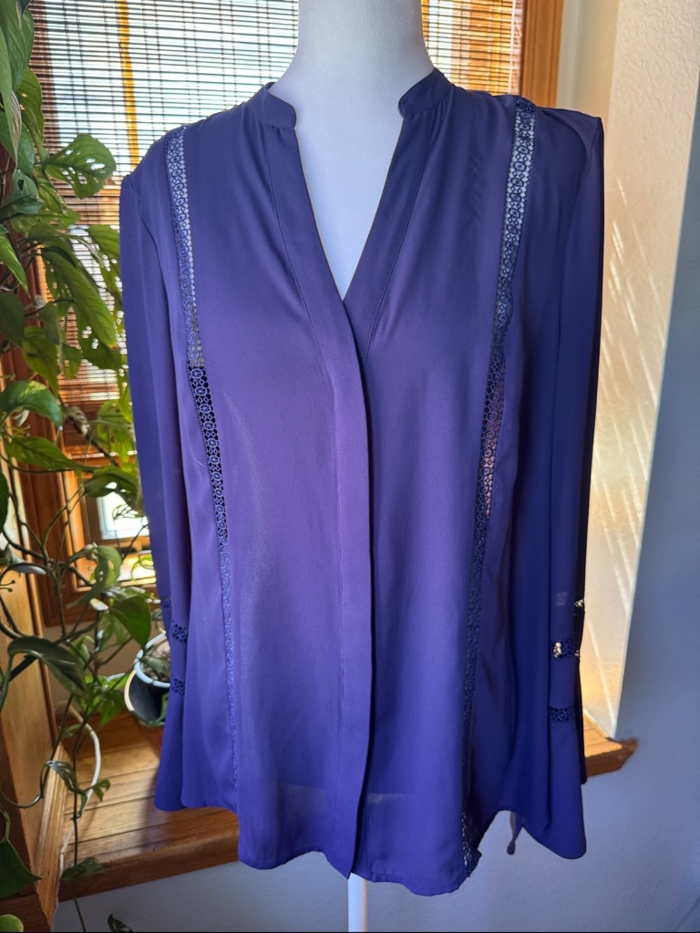 The Limited "Astral Aura" Purple Bell Flowy Blouse size Medium